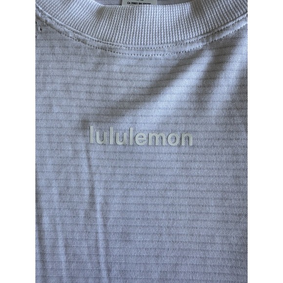 Lululemon SWIFTLY HIGH LOW CROPPED TANK TOP WHITE SIZE 12 Word Logo NWT - Picture 6 of 9